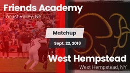 Matchup: Friends Academy  vs. West Hempstead  2018