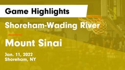 Shoreham-Wading River  vs Mount Sinai  Game Highlights - Jan. 11, 2022