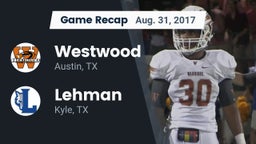 Recap: Westwood  vs. Lehman  2017