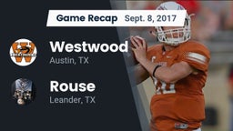 Recap: Westwood  vs. Rouse  2017
