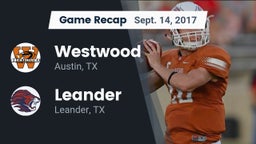 Recap: Westwood  vs. Leander  2017
