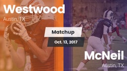 Matchup: Westwood  vs. McNeil  2017