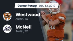 Recap: Westwood  vs. McNeil  2017