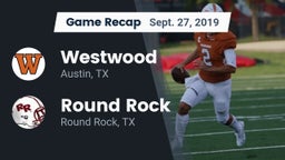 Recap: Westwood  vs. Round Rock  2019
