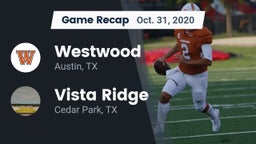 Recap: Westwood  vs. Vista Ridge  2020