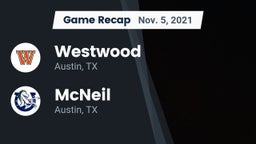 Recap: Westwood  vs. McNeil  2021