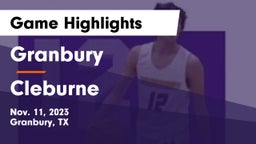 Granbury  vs Cleburne  Game Highlights - Nov. 11, 2023