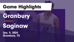 Granbury  vs Saginaw  Game Highlights - Jan. 9, 2024