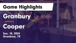 Granbury  vs Cooper  Game Highlights - Jan. 18, 2024