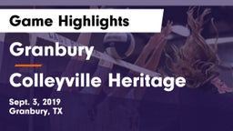 Granbury  vs Colleyville Heritage Game Highlights - Sept. 3, 2019