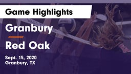 Granbury  vs Red Oak  Game Highlights - Sept. 15, 2020