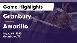 Granbury  vs Amarillo  Game Highlights - Sept. 18, 2020