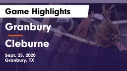 Granbury  vs Cleburne  Game Highlights - Sept. 25, 2020