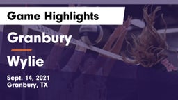 Granbury  vs Wylie  Game Highlights - Sept. 14, 2021