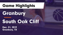 Granbury  vs South Oak Cliff  Game Highlights - Dec. 31, 2019