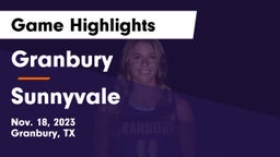 Granbury  vs Sunnyvale  Game Highlights - Nov. 18, 2023