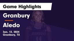 Granbury  vs Aledo  Game Highlights - Jan. 12, 2024