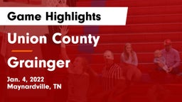 Union County  vs Grainger Game Highlights - Jan. 4, 2022