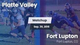 Matchup: Platte Valley High vs. Fort Lupton  2016