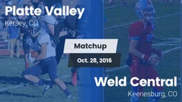 Matchup: Platte Valley High vs. Weld Central  2016