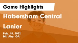 Habersham Central vs Lanier  Game Highlights - Feb. 18, 2022