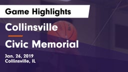 Collinsville  vs Civic Memorial  Game Highlights - Jan. 26, 2019