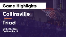 Collinsville  vs Triad  Game Highlights - Dec. 28, 2023