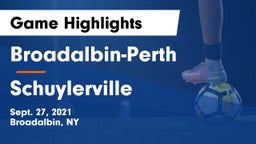Broadalbin-Perth  vs Schuylerville  Game Highlights - Sept. 27, 2021