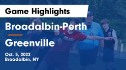 Broadalbin-Perth  vs Greenville  Game Highlights - Oct. 5, 2022