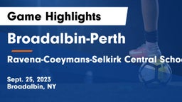 Broadalbin-Perth  vs Ravena-Coeymans-Selkirk Central School District Game Highlights - Sept. 25, 2023