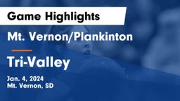 Mt. Vernon/Plankinton  vs Tri-Valley  Game Highlights - Jan. 4, 2024