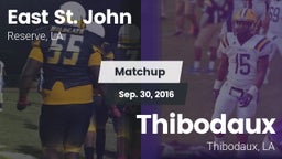 Matchup: East St. John vs. Thibodaux  2016