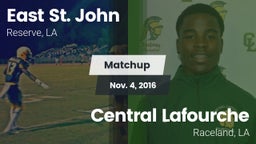 Matchup: East St. John vs. Central Lafourche  2016