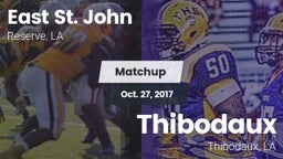 Matchup: East St. John vs. Thibodaux  2017