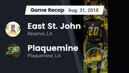 Recap: East St. John  vs. Plaquemine  2018