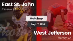 Matchup: East St. John vs. West Jefferson  2018