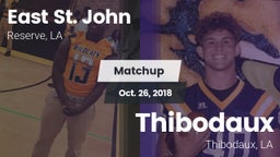 Matchup: East St. John vs. Thibodaux  2018