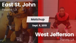 Matchup: East St. John vs. West Jefferson  2019