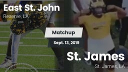 Matchup: East St. John vs. St. James  2019