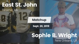 Matchup: East St. John vs. Sophie B. Wright  2019