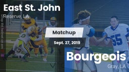Matchup: East St. John vs. Bourgeois  2019