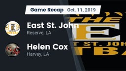 Recap: East St. John  vs. Helen Cox  2019