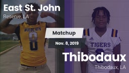 Matchup: East St. John vs. Thibodaux  2019