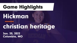 Hickman  vs christian heritage  Game Highlights - Jan. 20, 2022
