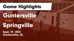 Guntersville  vs Springville  Game Highlights - Sept. 29, 2022