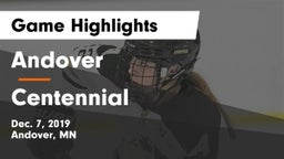 Andover  vs Centennial  Game Highlights - Dec. 7, 2019