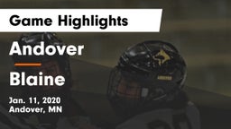 Andover  vs Blaine  Game Highlights - Jan. 11, 2020