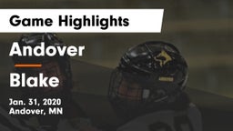 Andover  vs Blake  Game Highlights - Jan. 31, 2020