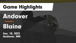 Andover  vs Blaine  Game Highlights - Jan. 18, 2022