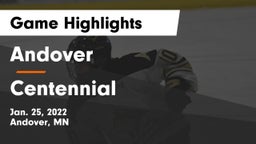 Andover  vs Centennial  Game Highlights - Jan. 25, 2022